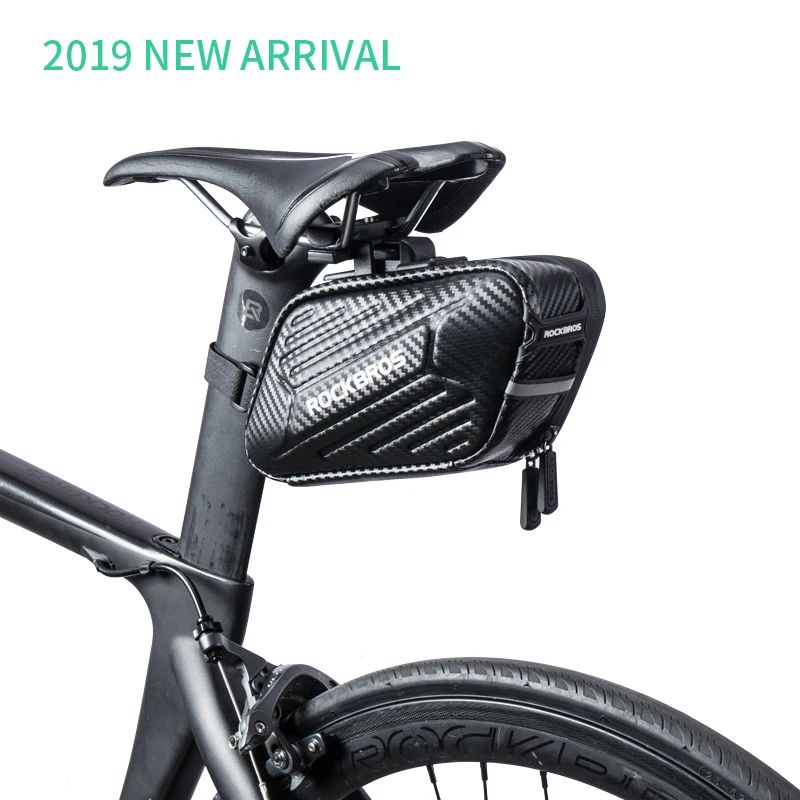 ROCKBROS 1.5L жесткий корпус велосипедная сумка Водонепроницаемый Светоотражающие MTB велосипеда сумка Велоспорт Портативный повесить светильник седло Подседельный штырь для горного задние корзины - Цвет: 2019 new Arrival
