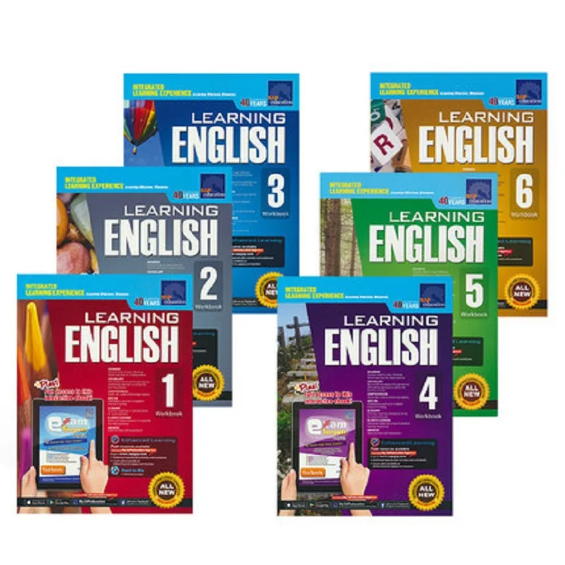 6 Books/Set SAP Learning English Workbook Grade 1-6 Children Learn English Books Singapore Primary School English Textbook afbeelding