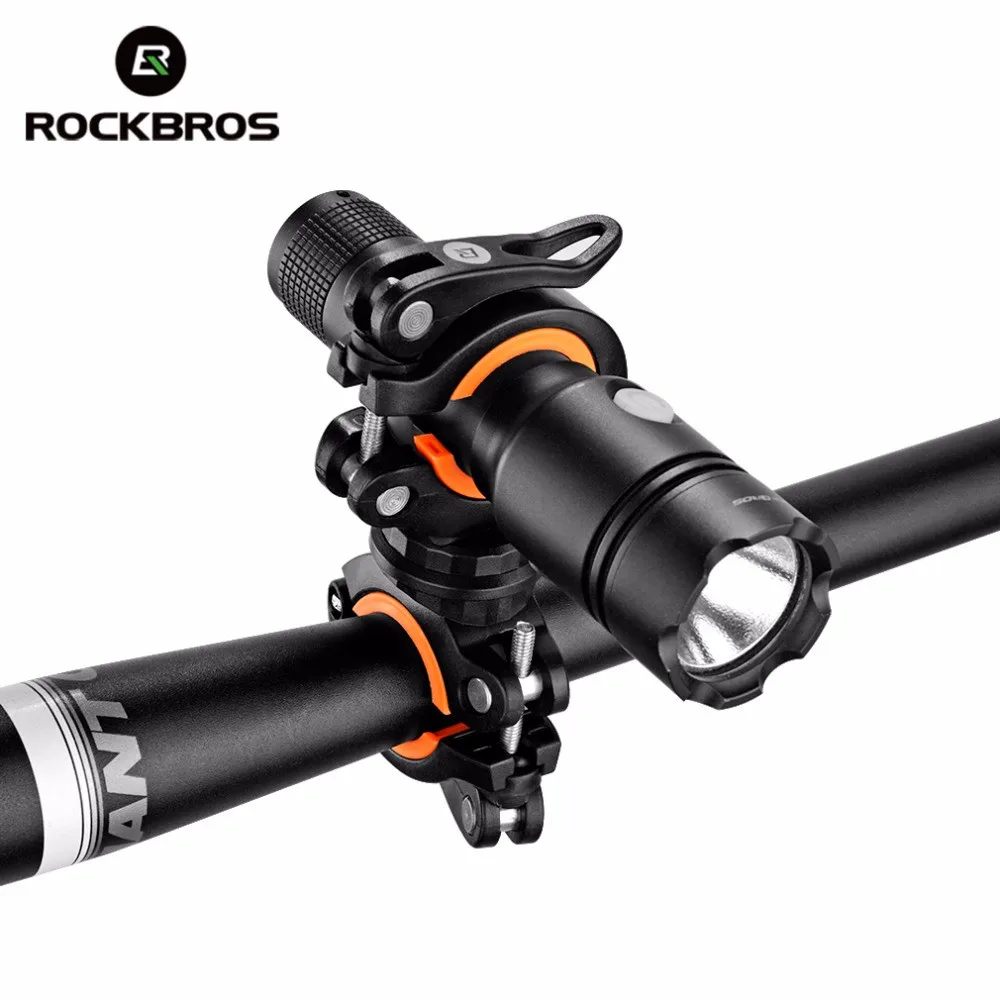 ROCKBROS вращающийся велосипедный светильник, велосипедный руль, двойной держатель для передней вспышки, светильник, насос, Аксессуары для велосипеда