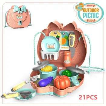 

Children Simulation Tableware Kitchen Tools Cartoon Safe Cute House Toys Role Pretend for Children Girl Gift