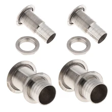 4 шт. лодка через корпусный фитинг/Слив 25 мм 32 мм шланг Барб Морской 316 нержавеющая сталь