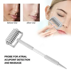 Multifunctional Metal Ear Hole Detector Portable Roller For Facial Whole Body Massage Beauty Needle Roller Plumb Measurement Pen