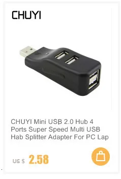 USB chyi концентратор 3,0 4 порта Высокоскоростной сплиттер мини портативный светодиодный переключатель ВКЛ-ВЫКЛ адаптер ПК Компьютерные аксессуары для ноутбука Настольный