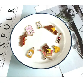 

10pcs/pack Handmade cute coke bear soda dog Enamel Charms for Earring Bracelets Brooch DIY Jewelry Making