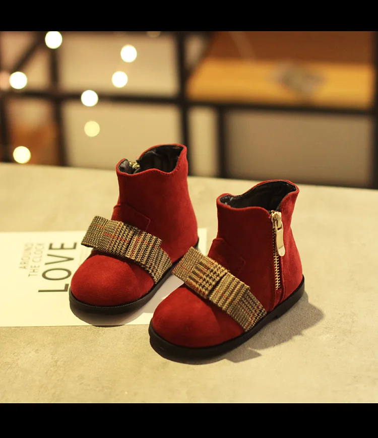 Dolakids/Детские кожаные ботинки martin; зимняя детская обувь; кожаные ботинки для девочек; винтажные ботильоны с бантом-бабочкой