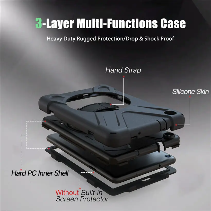 Capa para Samsung Galaxy Tab a 8.02023 com s Caneta 8.0 Sm-p200 P200 P205 Capa Funda Resistente à Prova de Choque com Alças de Pulso - Imagem 4