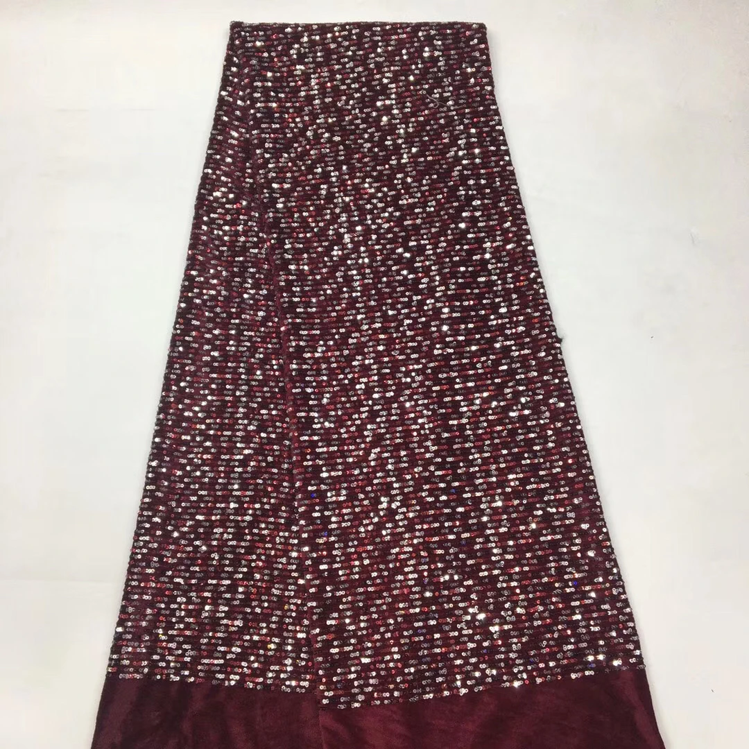 

Nigeria Sequin Lace Fabric 2022 High Quality African Lace Fabric Wedding Dress French Tulle Lace Fabric XX37001