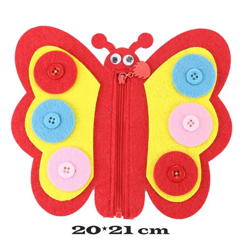 butterfly 1 Набор из фетра, ручная работа, лягушка, жук, сделай сам, ремесла для детей, руководство, Ранние обучающие игрушки, для родителей и детей, интерактивный войлок, эльф, Рождественский войлок - Цвет: butterfly