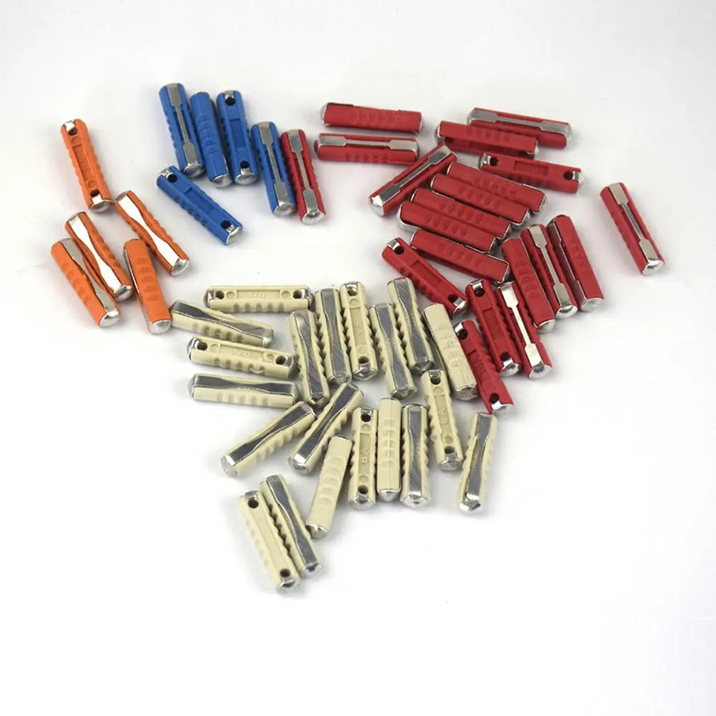 50Pcs/Kit 5A 8A 16A 25A Classic Car Auto Fuses Kit Ceramic Car Fuse