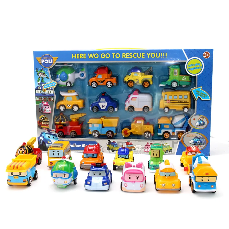 Детские игрушки аниме фигурки Anba автомобиль Robocar Poli металлическая модель