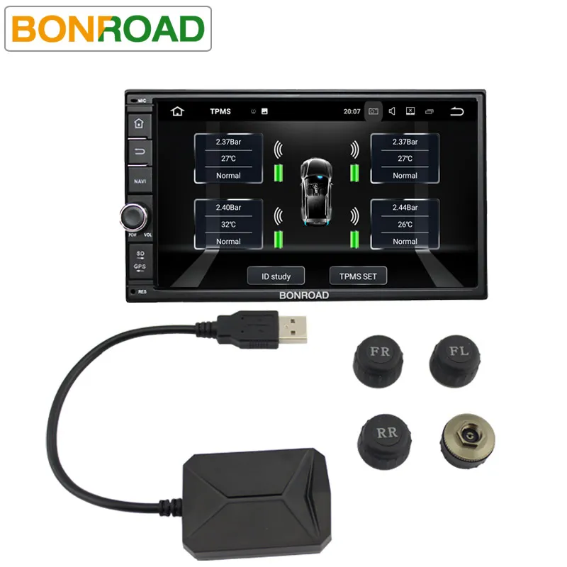 Bonroad TPMS Android USB монитор давления в шинах Система для Автомобильный dvd-плеер Android gps навигация мультимедийный плеер Датчик TMPS - Тип: external sensor