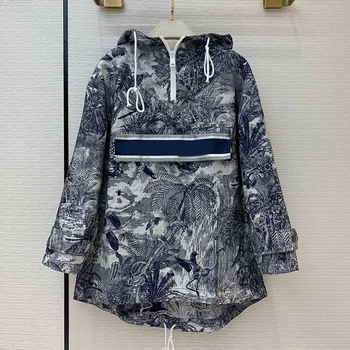 

Autumn Print Hoodies Women Fashion Long Sleeve Loose Hooded Outdoor Sweatshirts Female Coat