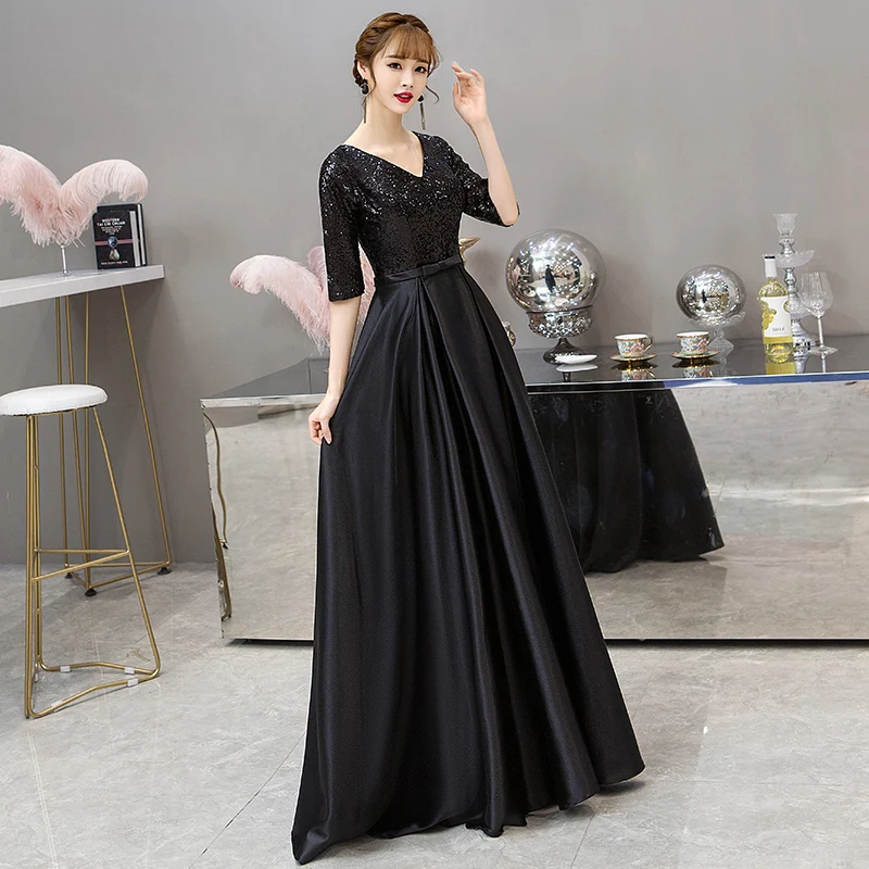 Robe de soiree/Новое поступление; кружевное платье с v-образным вырезом в бусинах и пайетках; длинные Светоотражающие вечерние платья; vestido de festa; платья для выпускного вечера