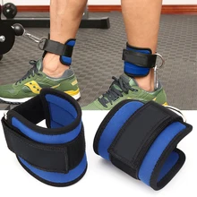Blue Black colors D-Ring Ankle Anchor Strap for Cable Machines Strength Exercise Health Care Sweat Resistant Breathable Fitness