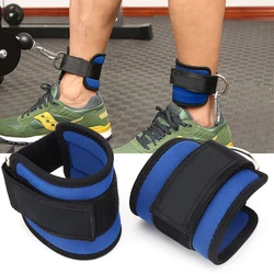 Blue Black colors D-Ring Ankle Anchor Strap for Cable Machines Strength Exercise Health Care Sweat Resistant Breathable Fitness