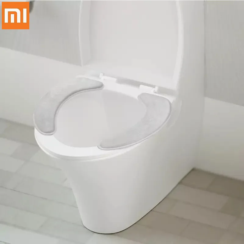 1 пара Xiaomi Qualitell коврик для унитаза, чехол для сиденья, мягкое теплое моющееся сиденье, для здоровья, липкое, для дома, многоразовая крышка, аксессуары