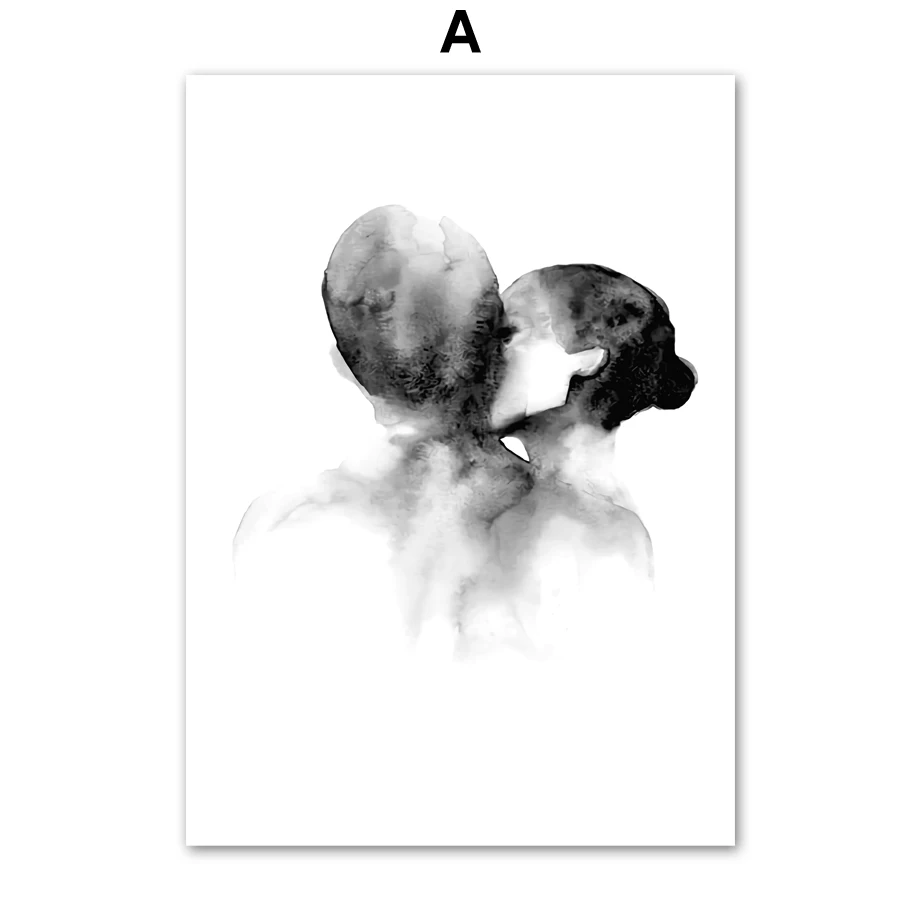 Nordic-Vintage-Poster-Banana-Leaf-Plant-Kiss-Abstract-line-Wall-Art-Print-Canvas-Painting-Wall-Pictures (3)