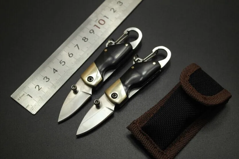 

Small Pocket Folding Knife 3Cr13 Blade Key Chain EDC Cutting Knife Outdoor Camping Utility Fruit Knife With Hanging Hook
