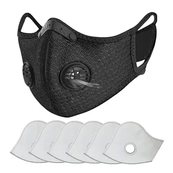 

Ligart Cycling Half Face Masks Dust Mask with Extra 6 Pieces Activated Carbon Filter for Exhaust Pollen Allergy, PM2.5