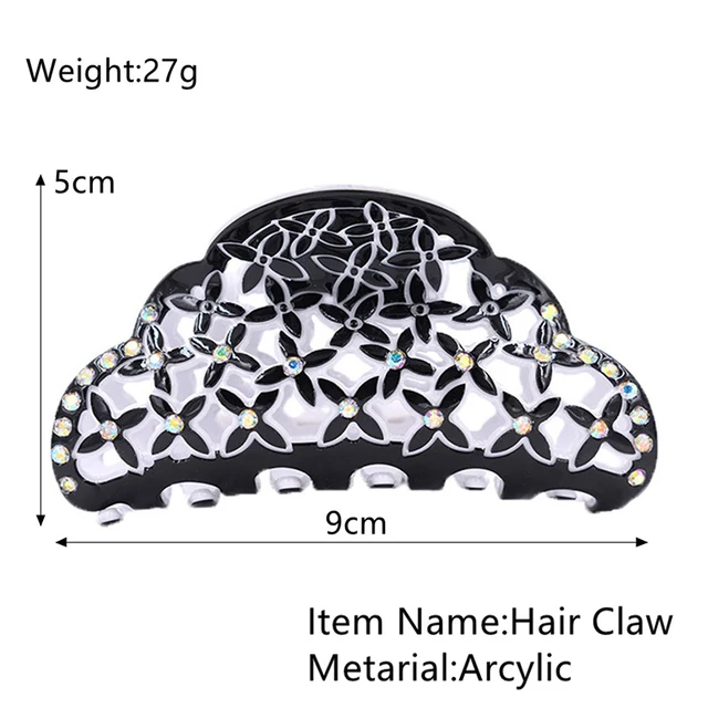 새로운 스타일 여성용 할로우 플라워 헤어 클로