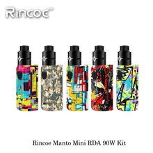 Электронная сигарета Rincoe Manto Mini 90 Вт RDA комплект Vape одиночный аккумулятор 18650 маленький размер полный аккумулятор выход PC материал Ecig комплект