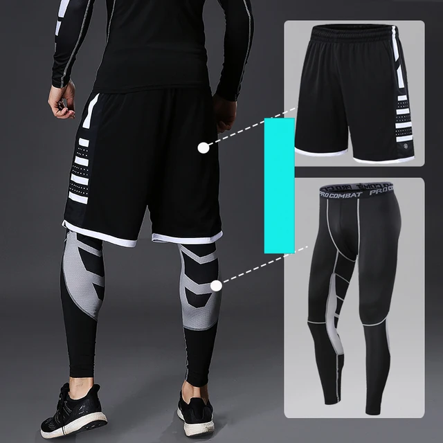 Dry Fit Men's Training Sportswear Set Gym Fitness Compression Sport Suit Jogging Tight Sports Wear Clothes 4XL5XL Oversized Male 24-2pcs per set