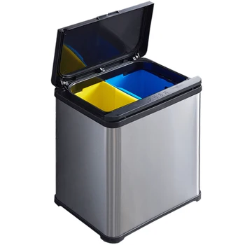 

Cubo De Basura Reciclar Trash Can Compost Zero Waste Stainless Steel Waste Bin Recycle Garbage Bag Trash Can Cubo Basura OO50LZ