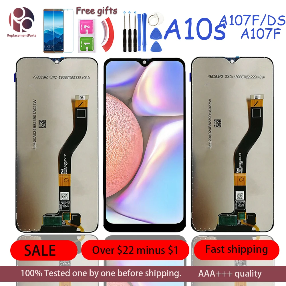 ЖК-дисплей для samsung A10s A107/DS A107F A107FD A107M кодирующий преобразователь сенсорного
