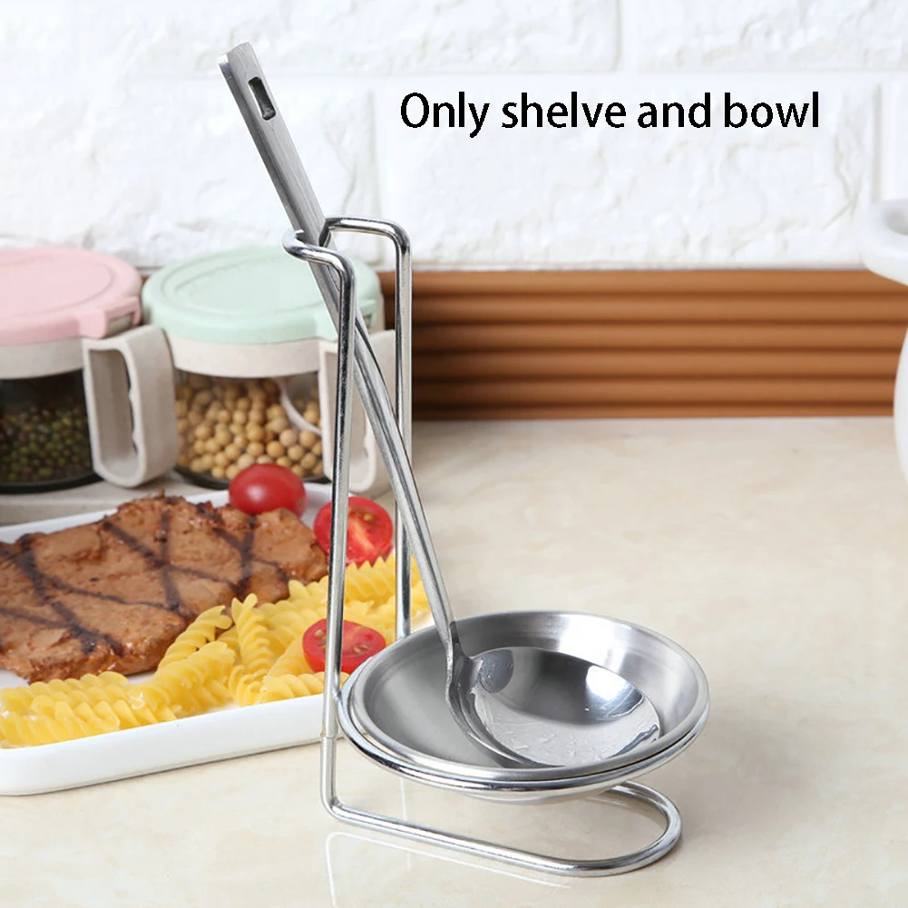 

Stands Multifunctional Stainless Steel Kitchen Decorations Gift Organizer Home With Bowl Spoon Holder Storage Cutlery Practical