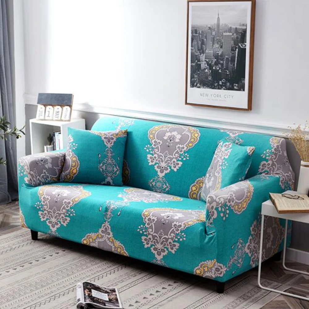 Geometric/ Cartoon Sofa Elastic Stretch Universal Sofa Covers Sectional Throw Couch Corner Cover Cases for Furniture Armchairs - Цвет: 3