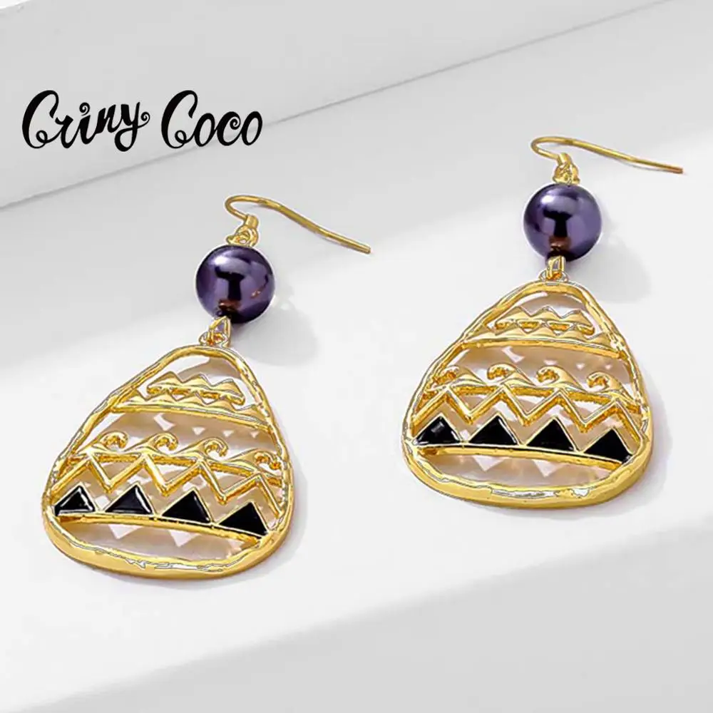 Cring Coco 2020 Hot Sale Hawaiian Polynesian Jewelry Fashion Geometric Triangle Drop Dangle Earrings for Women Earing Earring | Украшения и