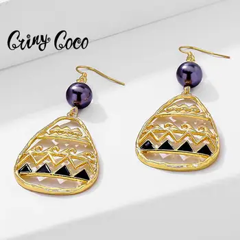 

Cring Coco 2020 Hot Sale Hawaiian Polynesian Jewelry Fashion Geometric Triangle Drop Dangle Earrings for Women Earing Earring