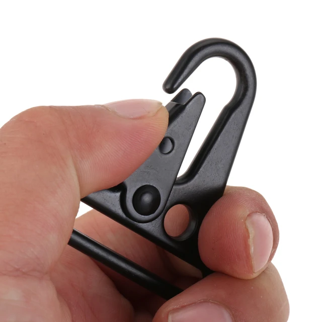 2pcs Webbing Carabiners Sling Snap Hook Clips Heavy duty Multi-functional  for Outdoor Camping Hiking Shooting Aluminium Alloy