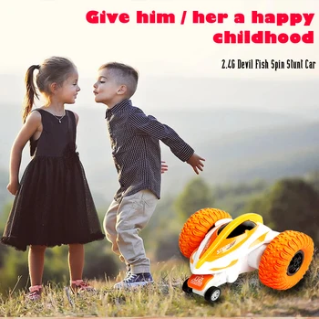 

Stunt car Remote control car 2.4G 4CH stunt drift deformation off-road vehicle crawler 360 degree flip children robot RC car toy