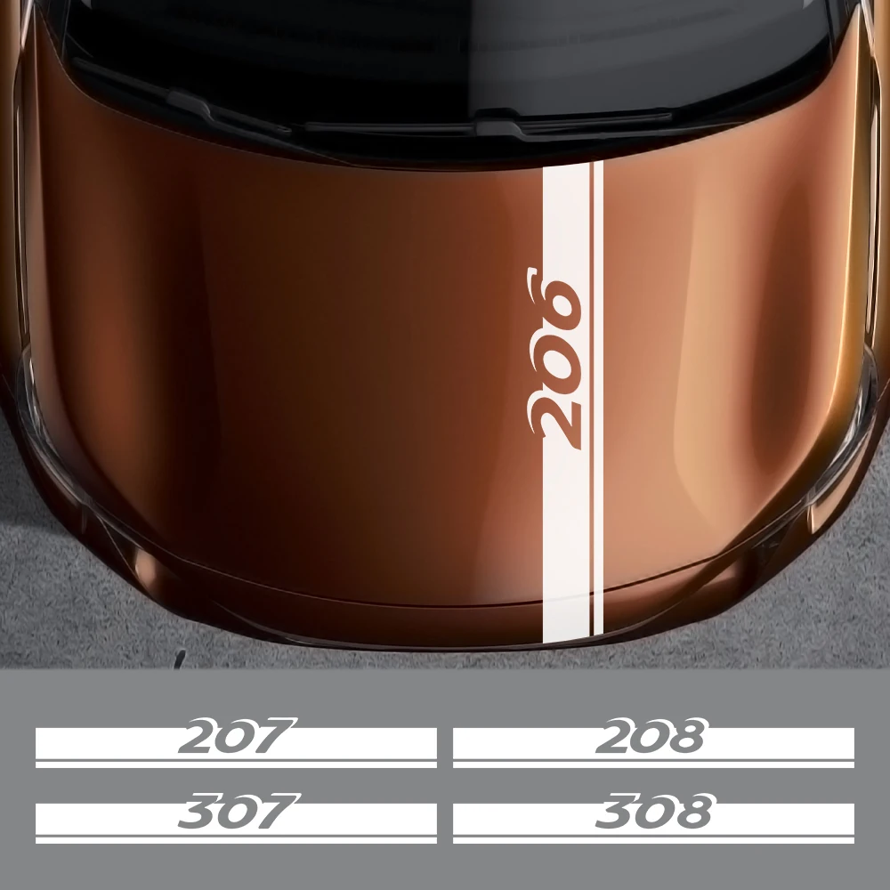 Наклейка на крышку капота автомобильного двигателя для Peugeot 307 206 207 208 308 407 406 408 508