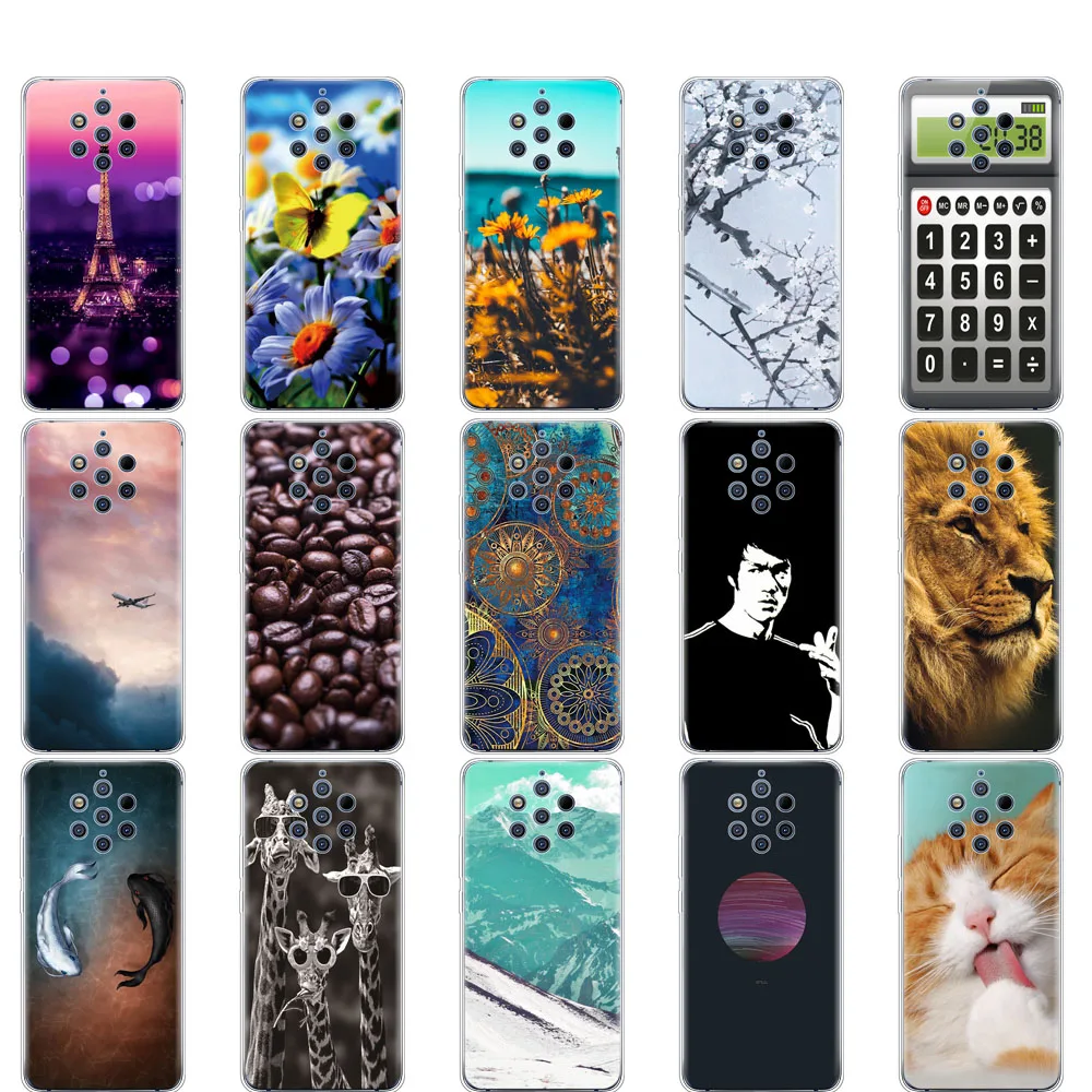 Чехол для Nokia 9 PureView чехол силиконовый бампер чистый вид coque мультфильм печать