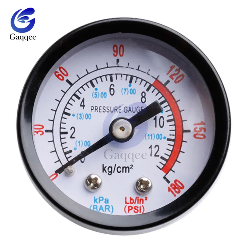 PPortable Dual Scale Dial Gauge 1/4" NPT 1/4" 1/8" BSP Vacuum Pressure Meter Gauge Manometer Dial Display Digital Pressure Gauge