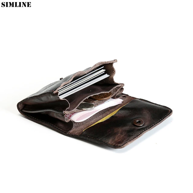 100% Genuine Leather Wallet For Men Male Real Cowhide Vintage Handmade Long  Slim Zipper Clutch Men's Purse Card Holder Phone Bag - AliExpress