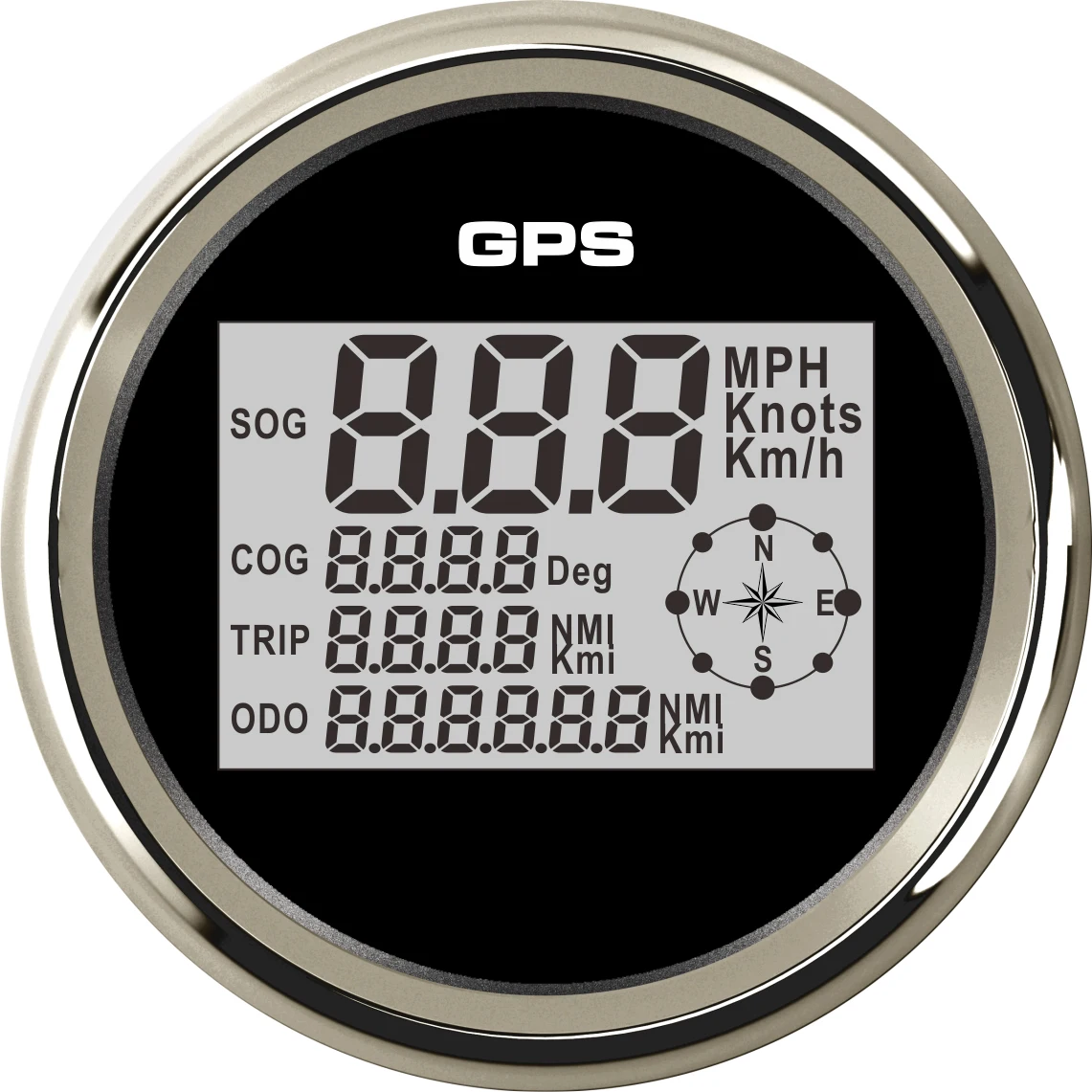 85 мм Цифровой измеритель скорости gps одометр 0-999 узлов/ч км/ч gps датчик скорости 12 В/24 В с подсветкой для автомобиля яхты