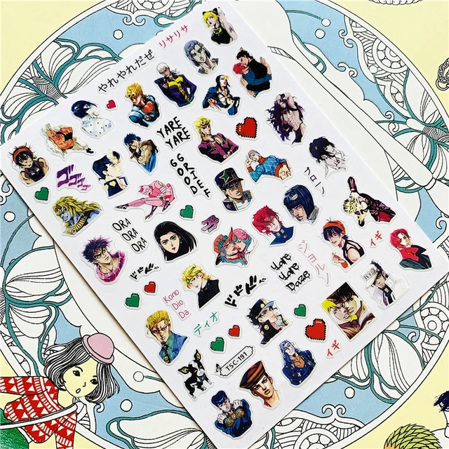 TSC-293 TSC-287 Japanese cartoon anime clown character 3D Back glue Nail Art Stickers Decals Sliders Nail ornament decoration TSC-191 N