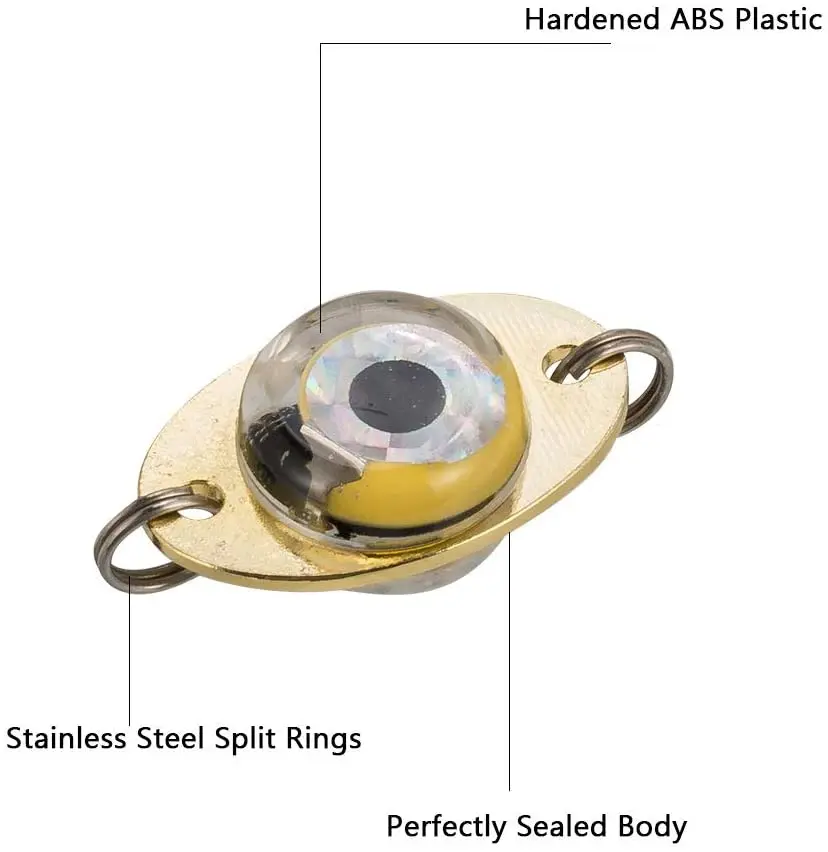 LED Fishing Lights 5cm 10g Deep Drop LED Spoons Underwater Flasher Diamond Lights Trolling Lures Halibut Rig