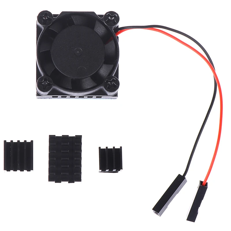 1 2 Dual Fan Square Cooling Fan With Heatsink Cooler Kit For Raspberry Pi 4B 4 3