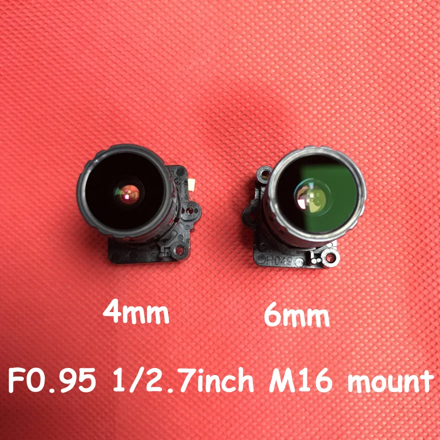 Camera Lens 2.0 Megapixel F0.95 Aperture M16 Mount Fixed Iris Cctv Lens IR Filter 1/2.7Inch 4Mm 6Mm