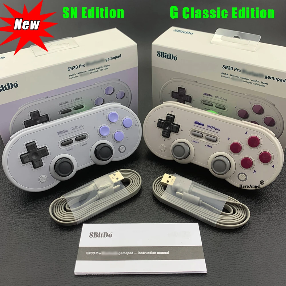 Wholesale 8bitdo Sn30 Pro G Classic Sn Gamepad Wireless Controller For Switch Windows Macos Android Raspberry Pi Gamepads Aliexpress