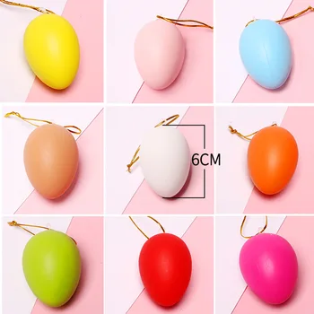

12 A Pack Of 6*4.2Diy Easter Plastic Egg Can Hang Children Painted Box Model