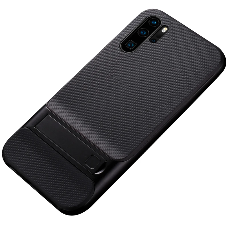 black Сотовый Чехол для телефона huawei mate 20 10 9 8 Honor 7X 6X Note 9 P30 P20 NOVA 3i P10 Lite Pro Plus, ударопрочный чехол с подставкой для мобильного телефона - Цвет: black