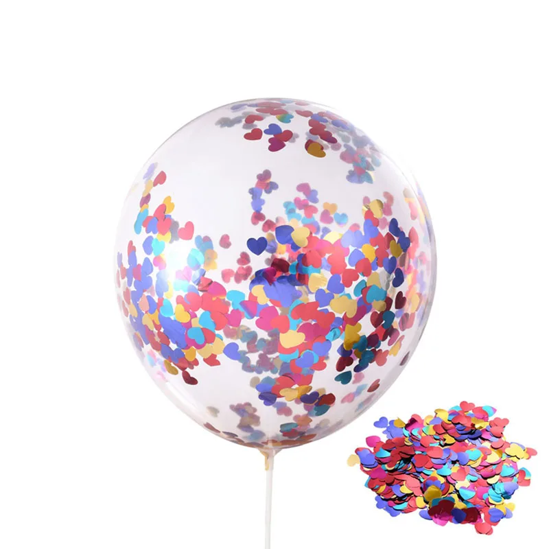 10 шт./лот, прозрачные воздушные шары, золотая звезда, конфетти из фольги, прозрачные воздушные шары с днем рождения, детский душ, украшения для свадебной вечеринки - Цвет: Heart MultiColor