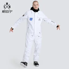SMN взрослый цельный лыжный костюм женский лыжный костюм для сноуборда Мужская лыжная куртка ветрозащитный водонепроницаемый унисекс теплый спортивный костюм