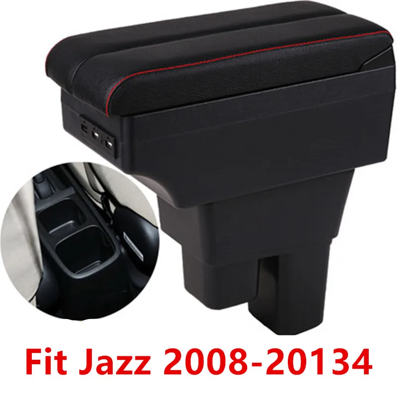 Для Honda Fit Jazz подлокотник коробка 2008- энтрал магазин содержимое коробка с USB интерфейсом