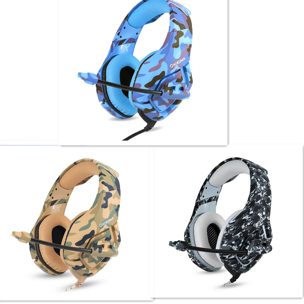 New PS4 Camouflage Gaming Headset Stereo Deep Bass Wired Quality Headphones for Mac Nintendo Switch/Lap Top/New Xbox with Mic |